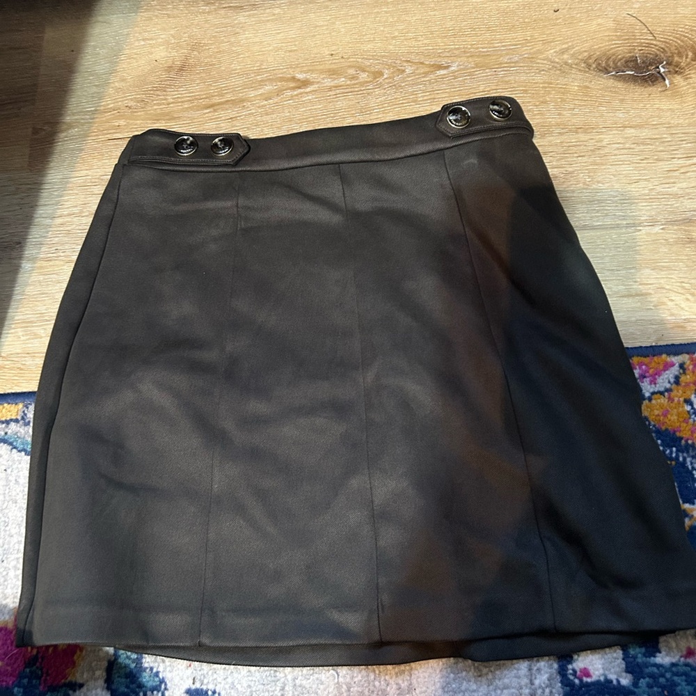 Marc New York Black Mini Skirt with Button Detail